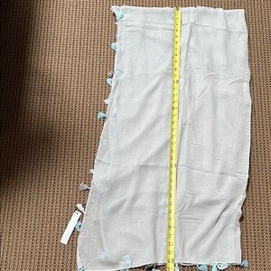 NWT Tahari Light Blue Scarf with Tassels Oversized